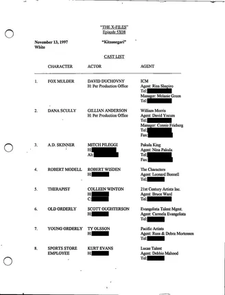 Kitsunegari cast list, page 1