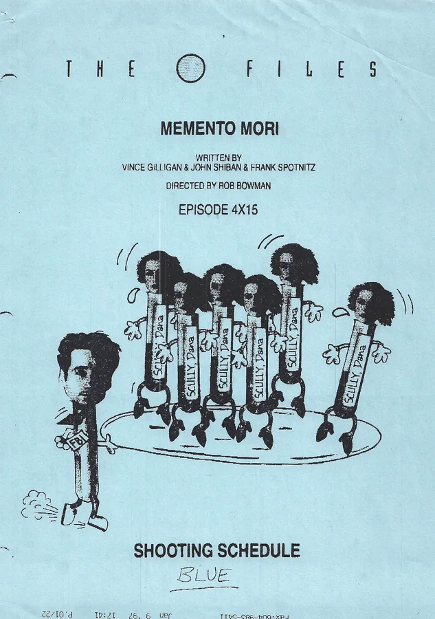 Memento Mori Shooting Schedule cover