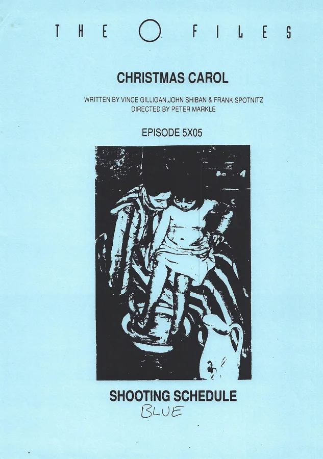 Christmas Carol Shooting Schedule cover