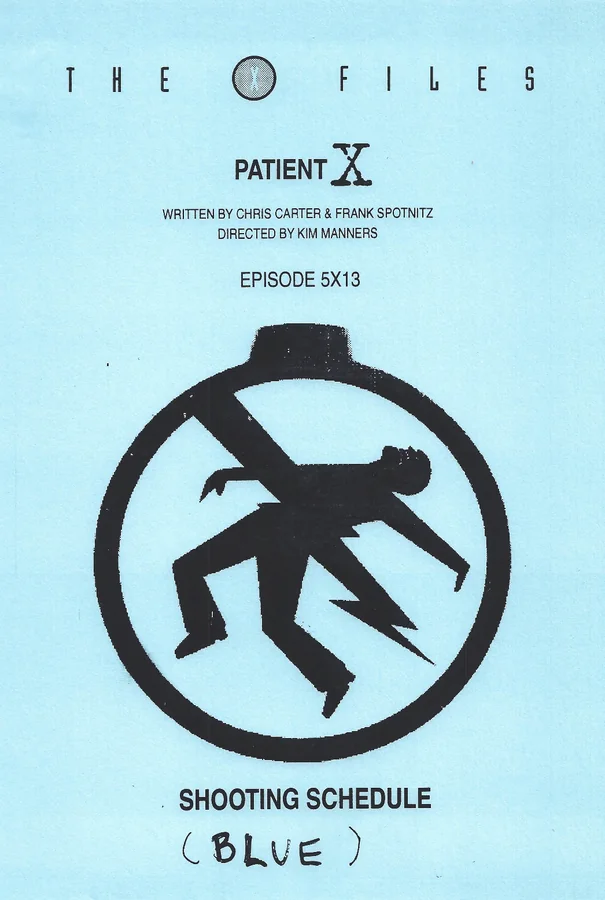 Patient X Shooting Schedule cover