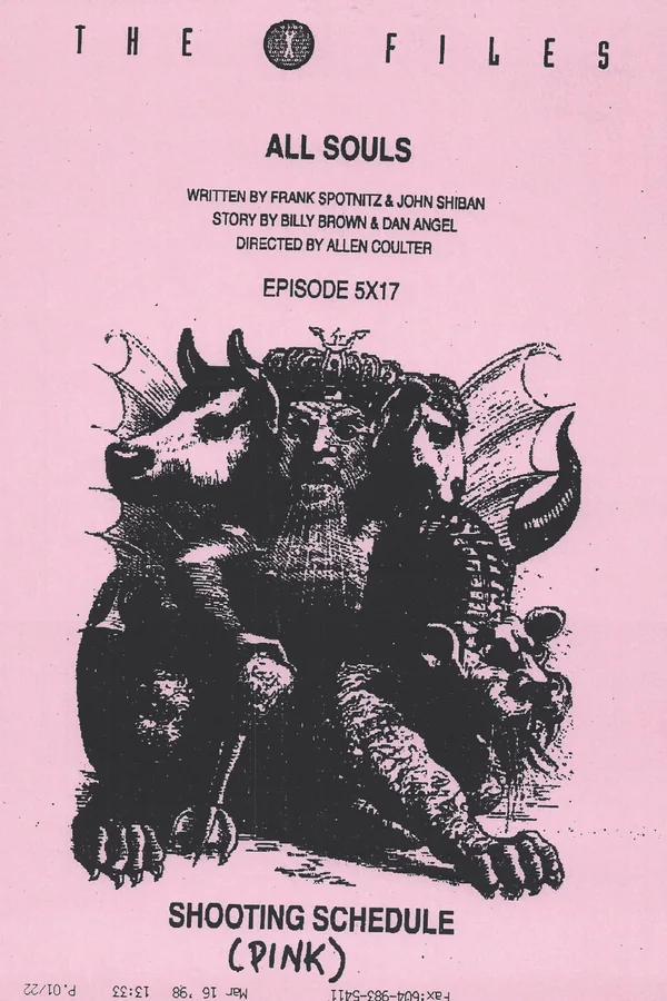 All Souls Shooting Schedule cover