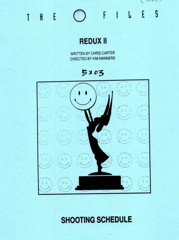 Redux II Shooting Schedule cover