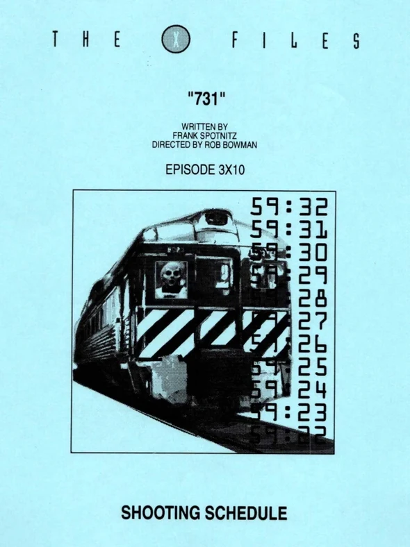 731 Shooting Schedule cover