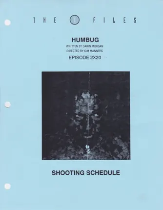 Shooting schedule, Blue, page 1