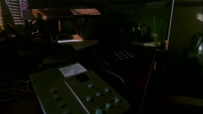 The answering machine on Mulder’s desk in Agua Mala