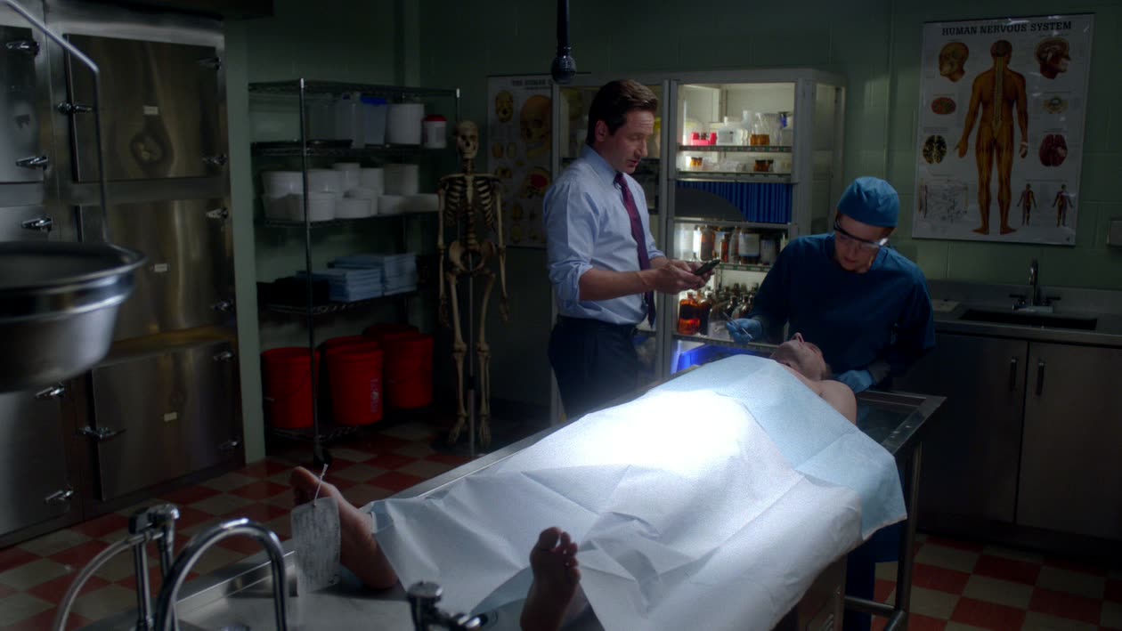 Scene from Mulder and Scully Meet the Were-Monster